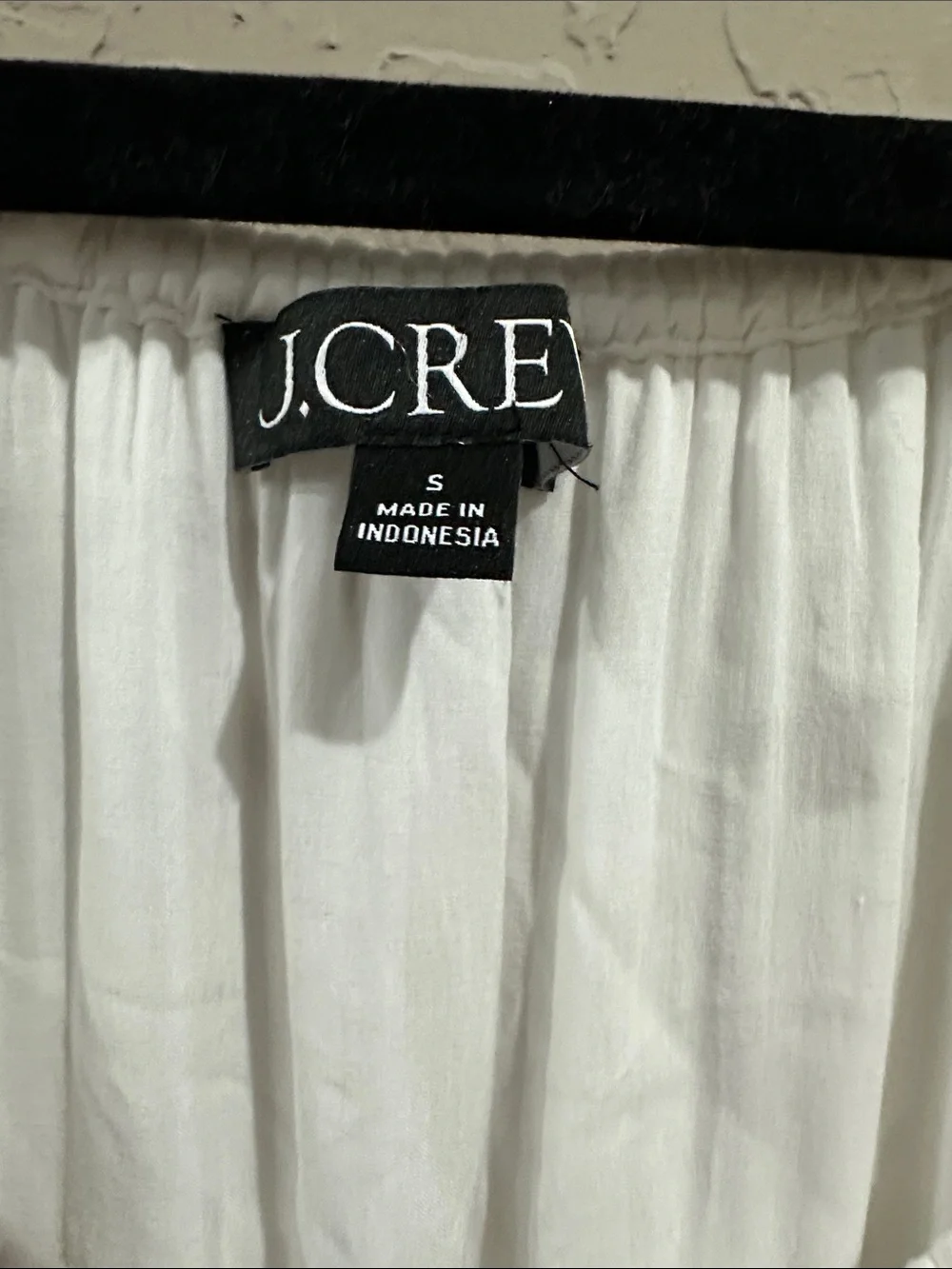J. Crew White Long Sleeve Smocked-Waist Maxi Dress